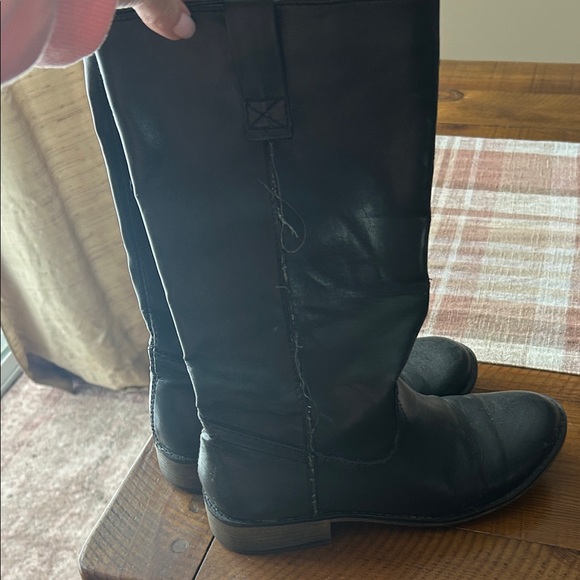 MIA Shoes - MIA Black Leather Knee-High Boots